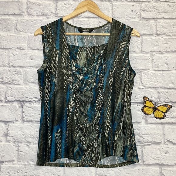 BRODY Myles Sleeveless Pleated Detail Front Top Size Unknown - Picture 2 of 9